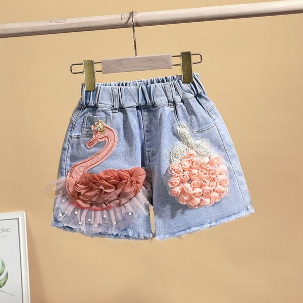 baby girl's summer cotton denim shorts pants toddler kids cute swan flower soft jeans for teenager girls children clothing 20220924 e3, Black
baby girl's summer cotton denim shorts pants toddler kids cute swan flower soft jeans for teenager girls children clothing 20220924 e3, Black