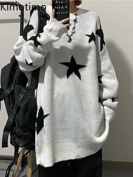 women's sweaters kimotimo american retro star jacquard sweater women autumn o neck oversized streetwear 2022 long sleeve harajuku sweat, White;black
women's sweaters kimotimo american retro star jacquard sweater women autumn o neck oversized streetwear 2022 long sleeve harajuku sweat, White;black