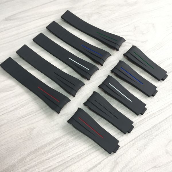 20mm - 16mm red rubber band deployment clasp strap fit for rolex daytona, Black;brown
20mm - 16mm red rubber band deployment clasp strap fit for rolex daytona, Black;brown