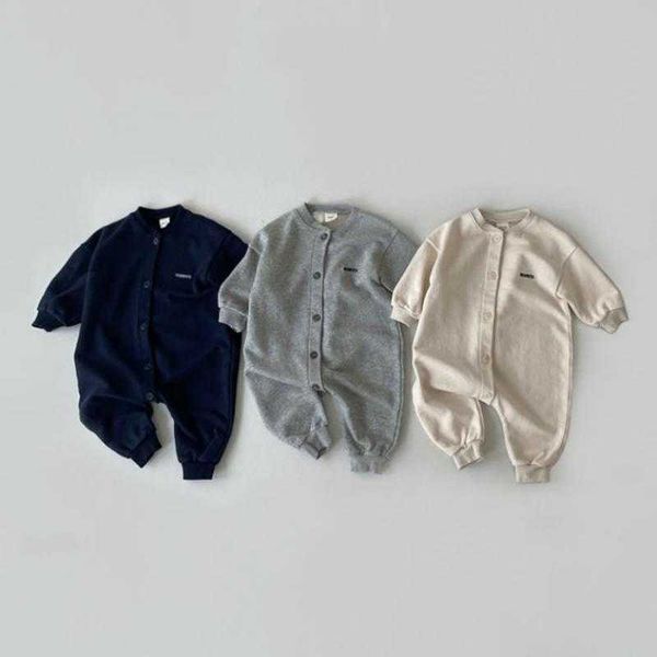 rompers girl baby casual solid full sleeve romper kid simple single breasted autumn loose cotton jumpsuit toddler outfits j220922, Blue
rompers girl baby casual solid full sleeve romper kid simple single breasted autumn loose cotton jumpsuit toddler outfits j220922, Blue