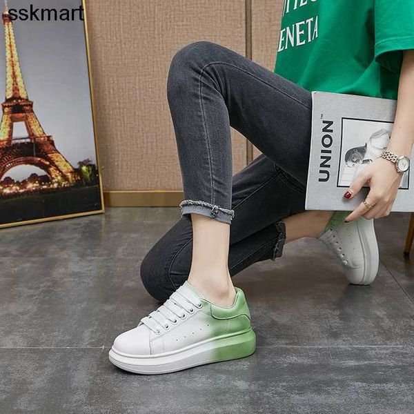 dress shoes designer calfskin platform thick soled white women summer thin gradual color leather fashion versatile high sports board shoes, Black
dress shoes designer calfskin platform thick soled white women summer thin gradual color leather fashion versatile high sports board shoes, Black