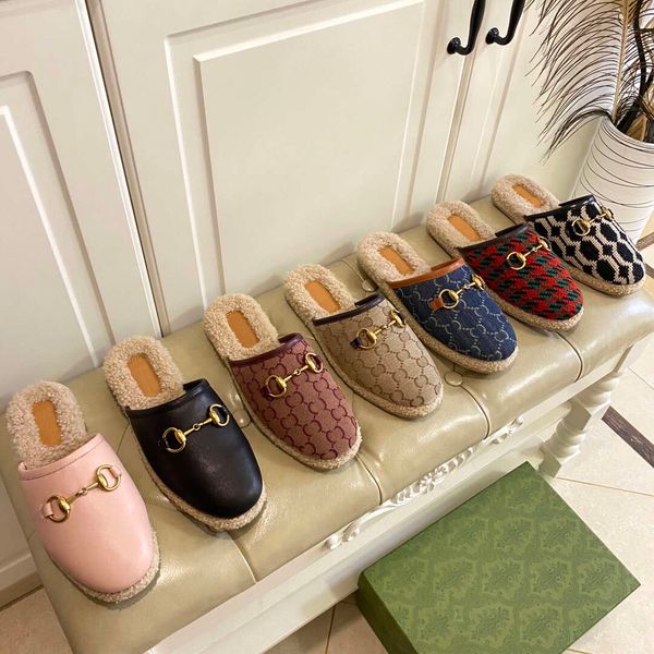 designer princetown slippers winter women wool loafers ladies warm lazy non-slip guccie slides classic metal buckle embroidery cotton shoes, Black
designer princetown slippers winter women wool loafers ladies warm lazy non-slip guccie slides classic metal buckle embroidery cotton shoes, Black