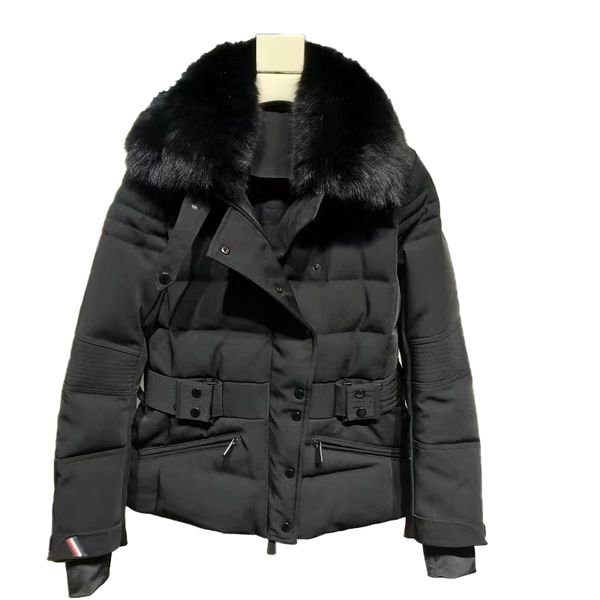 designer womens down parkas waist slim fit slim hooded fur collar fashion shiny embroidered badge thick winter waterproof top, Black
designer womens down parkas waist slim fit slim hooded fur collar fashion shiny embroidered badge thick winter waterproof top, Black