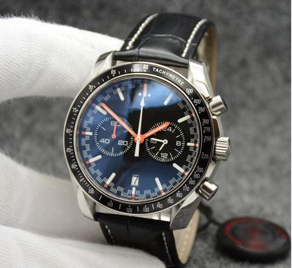 men watch 42mm quartz chronograph red hands stainless steel bracelet fixed bezel with a ring showing tachymeter markings, Slivery;brown
men watch 42mm quartz chronograph red hands stainless steel bracelet fixed bezel with a ring showing tachymeter markings, Slivery;brown