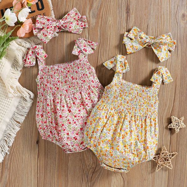 rompers baby girls 2 piece summer clothing outfits casual sleeveless floral print jumpsuits romper headband set j220922, Blue
rompers baby girls 2 piece summer clothing outfits casual sleeveless floral print jumpsuits romper headband set j220922, Blue