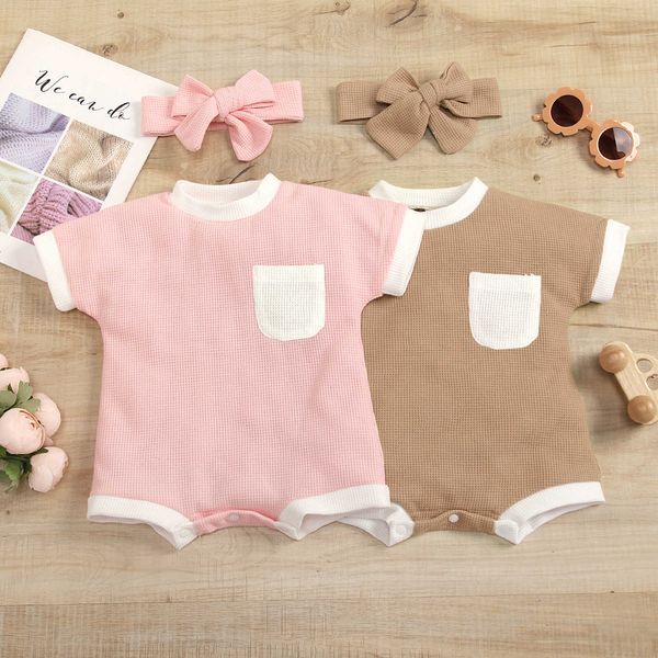 rompers 2022 summer cute baby girls boys romper outfits patchwork waffle short sleeve jumpsuit playsuit bow headband set j220922, Blue
rompers 2022 summer cute baby girls boys romper outfits patchwork waffle short sleeve jumpsuit playsuit bow headband set j220922, Blue