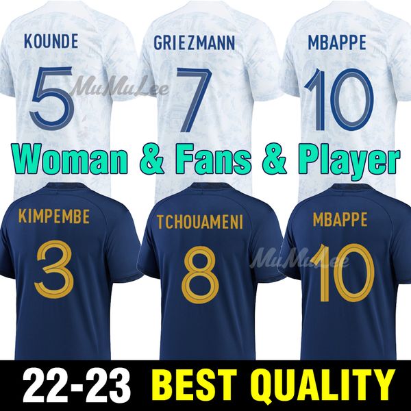 s-4xl 2022 mbappe griezmann world cup soccer jersey french benzema football shirts pogba kante maillots de football fans player men woman ki, Black;yellow
s-4xl 2022 mbappe griezmann world cup soccer jersey french benzema football shirts pogba kante maillots de football fans player men woman ki, Black;yellow