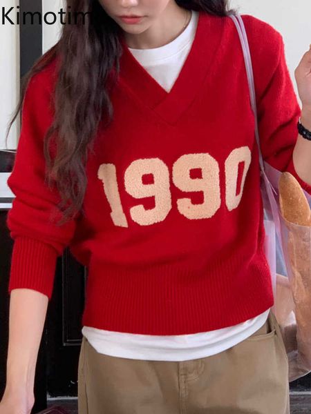 women's sweaters kimotimo letter print sweater dress up women 2022 autumn lazy v neck sweaters korean chic gentle casual long sleeves k, White;black
women's sweaters kimotimo letter print sweater dress up women 2022 autumn lazy v neck sweaters korean chic gentle casual long sleeves k, White;black