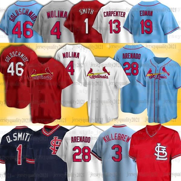 baseball 2021 new 46 paul goldschmidt 1 ozzie smith 28 nolan arenado 4 yadier molina 25 dexter fowler paul dejong bob gibson baseball jersey, Blue;black
baseball 2021 new 46 paul goldschmidt 1 ozzie smith 28 nolan arenado 4 yadier molina 25 dexter fowler paul dejong bob gibson baseball jersey, Blue;black