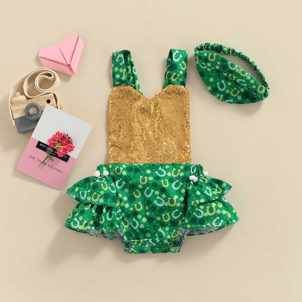 rompers summer baby rompers baby girls clothes rompers sleeveless clover print ruffle sequin baby girls jumpsuits headband j220922, Blue
rompers summer baby rompers baby girls clothes rompers sleeveless clover print ruffle sequin baby girls jumpsuits headband j220922, Blue