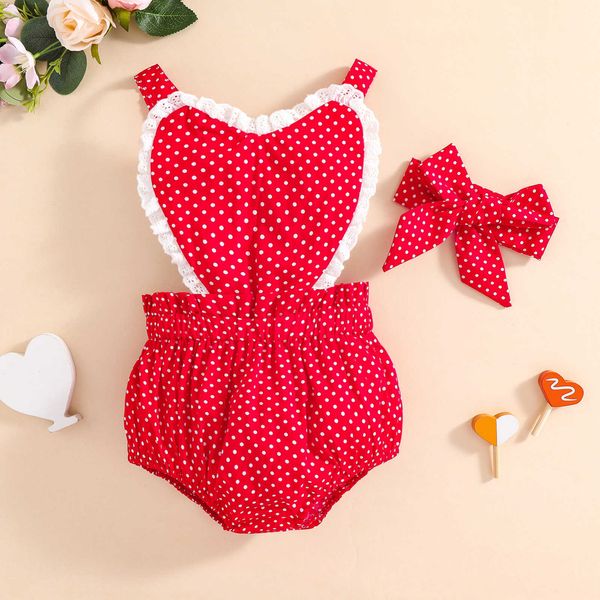 rompers newborn baby girls valentine's day costumes red dot print sleeveless backless romper jumpsuit headband clothing j220922, Blue
rompers newborn baby girls valentine's day costumes red dot print sleeveless backless romper jumpsuit headband clothing j220922, Blue