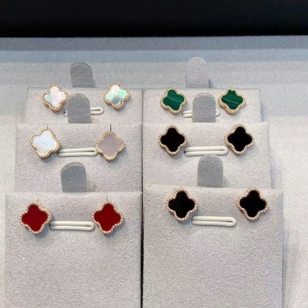 4leaf clover stud backs fashion designer women's earring 18k gold pearl shell girls valentine's day christmas gifts, White
4leaf clover stud backs fashion designer women's earring 18k gold pearl shell girls valentine's day christmas gifts, White