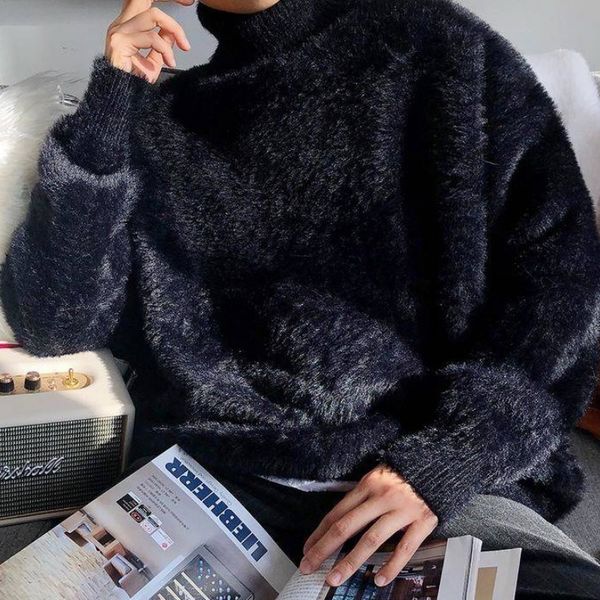 men's sweaters man winter high collar black mohair sweatshirt slim fit pullover long sleeve thermal designers mens 220923, White;black
men's sweaters man winter high collar black mohair sweatshirt slim fit pullover long sleeve thermal designers mens 220923, White;black