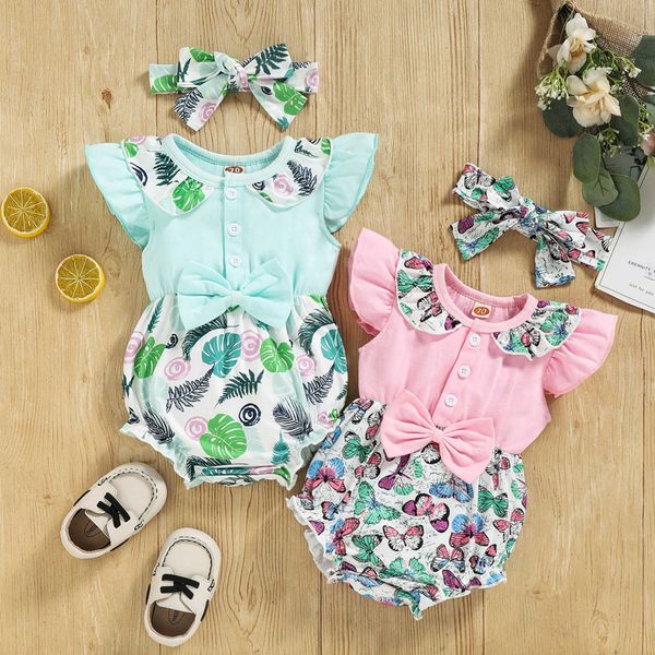 rompers baby girls summer rompers toddler newborn baby princess girl butterflyleaf print ruffles sleeves jumpsuits headband clothing j220922, Blue
rompers baby girls summer rompers toddler newborn baby princess girl butterflyleaf print ruffles sleeves jumpsuits headband clothing j220922, Blue