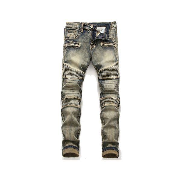 men designer jeans washed dirty pants skinny stretch comfy jeans pants clasic size 28-40, Blue
men designer jeans washed dirty pants skinny stretch comfy jeans pants clasic size 28-40, Blue