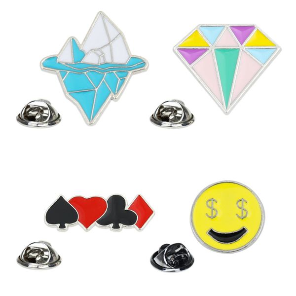 creative antarctic glacier iceland brooches 4pcs set silver plated paint brooch diamond poker badge jewelry gift, Gray
creative antarctic glacier iceland brooches 4pcs set silver plated paint brooch diamond poker badge jewelry gift, Gray