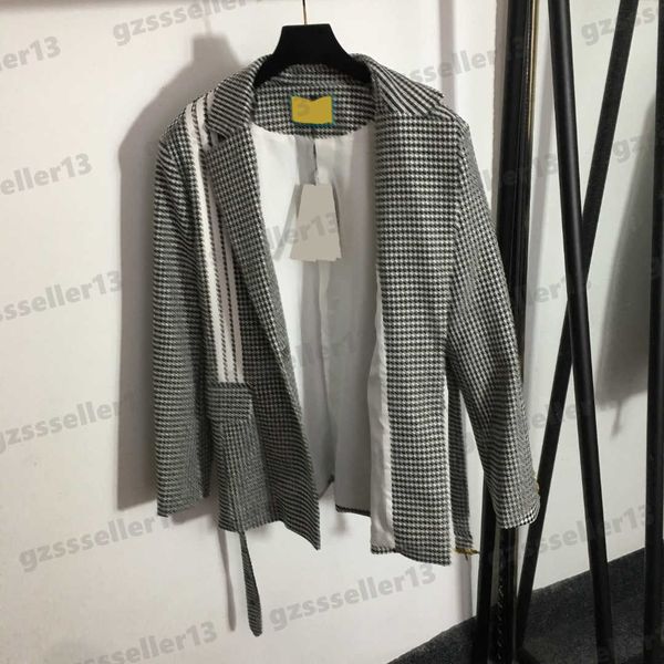 designer womens jackets co-branded embroidered letter logo jackets fashion autumn and winter lace-up slim houndstooth blazer 0912, Black;brown
designer womens jackets co-branded embroidered letter logo jackets fashion autumn and winter lace-up slim houndstooth blazer 0912, Black;brown