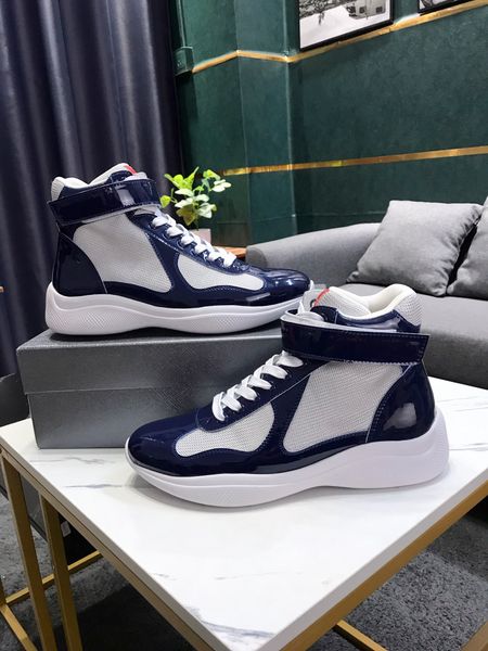 2023 designer america's cup high sneakers men's casual walking rubber sole men's athletic mesh patent leather sneakers, Black
2023 designer america's cup high sneakers men's casual walking rubber sole men's athletic mesh patent leather sneakers, Black