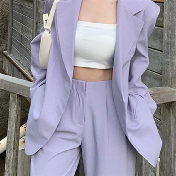 women's two piece pants spring summer women blazer pantsuit long sleeve jacket pants two piece set female fashion business casual purpl, White 
women's two piece pants spring summer women blazer pantsuit long sleeve jacket pants two piece set female fashion business casual purpl, White