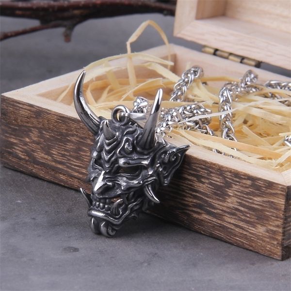 pendant necklaces vikings jewelry never fade stainless steel satanic demon men necklace with wooden box as gift 220924, Silver
pendant necklaces vikings jewelry never fade stainless steel satanic demon men necklace with wooden box as gift 220924, Silver
