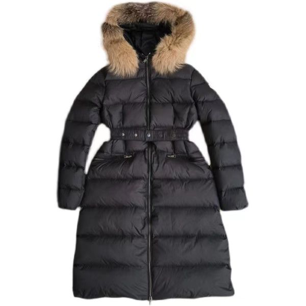 designer womens down and parka mid length hooded large fox fur collar nipped waist slim fit slim fashion style embroidered badge thickened w, Black
designer womens down and parka mid length hooded large fox fur collar nipped waist slim fit slim fashion style embroidered badge thickened w, Black