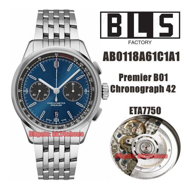 bls watches ab0118a61c1a1 premier b01 chronograph 42mm eta7750 automatic chronograph mens watch blue dial stainless steel bracelet gents wri, Slivery;brown
bls watches ab0118a61c1a1 premier b01 chronograph 42mm eta7750 automatic chronograph mens watch blue dial stainless steel bracelet gents wri, Slivery;brown