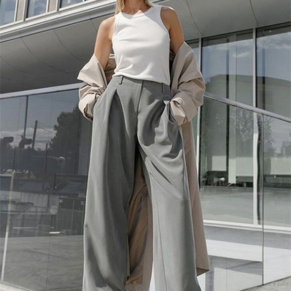 women's pants capris gray women wide up pants high waist floorlength pleated female trousers autumn high street casual loose allmatch p, Black;white
women's pants capris gray women wide up pants high waist floorlength pleated female trousers autumn high street casual loose allmatch p, Black;white