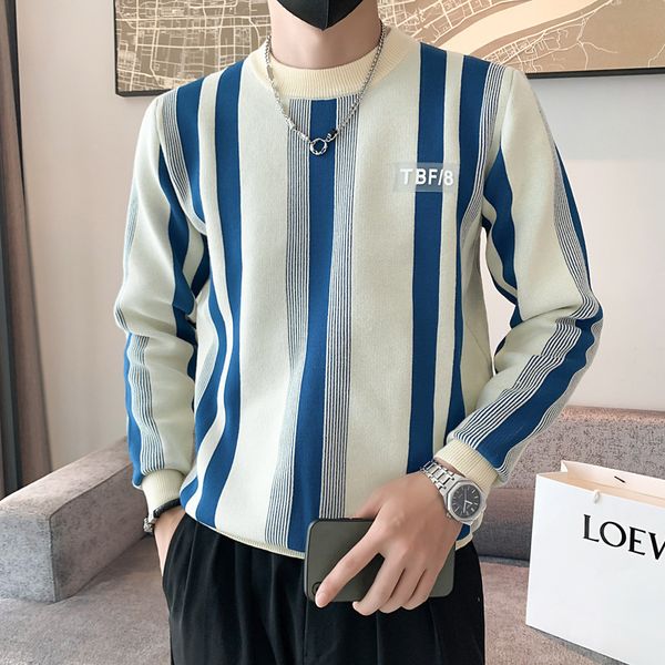 men's sweaters design men striped sweater long sleeve fashion stylish casual daily pullover tshirt male knitted o-neck clothes 220923, White;black
men's sweaters design men striped sweater long sleeve fashion stylish casual daily pullover tshirt male knitted o-neck clothes 220923, White;black