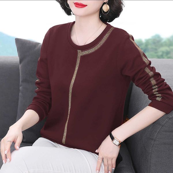 women's t-shirt office lady solid color patchwork fashion o-neck skinny long sleeved t-shirt spring autumn simple all-match women clot, White
women's t-shirt office lady solid color patchwork fashion o-neck skinny long sleeved t-shirt spring autumn simple all-match women clot, White