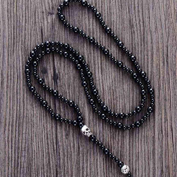 pendant necklaces man necklace luxury quality black onyx skull mens rosary beads punk couple neck chain men jewelry bijou dropship 220924, Silver
pendant necklaces man necklace luxury quality black onyx skull mens rosary beads punk couple neck chain men jewelry bijou dropship 220924, Silver