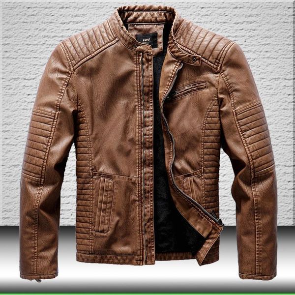 men's jackets men's pleated moto leather jacket men 2022 casual fleece coats male autumn winter outwear fashion warm, Black;brown
men's jackets men's pleated moto leather jacket men 2022 casual fleece coats male autumn winter outwear fashion warm, Black;brown