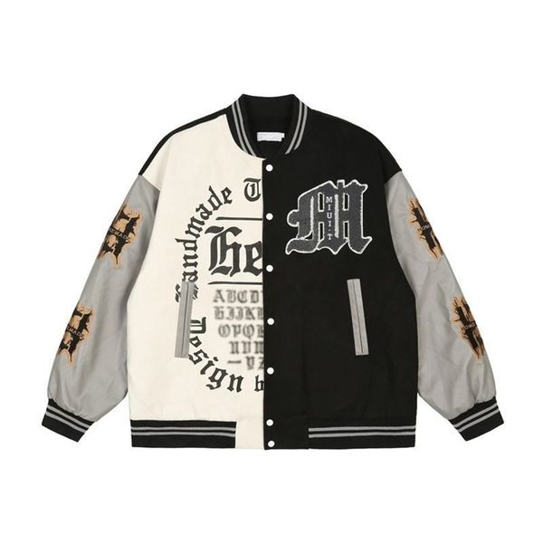 mens jackets seveyfan mens hip hop jacket color contrast patchwork baseball coats streetwear oversize outerwear 220923, Black;brown
mens jackets seveyfan mens hip hop jacket color contrast patchwork baseball coats streetwear oversize outerwear 220923, Black;brown