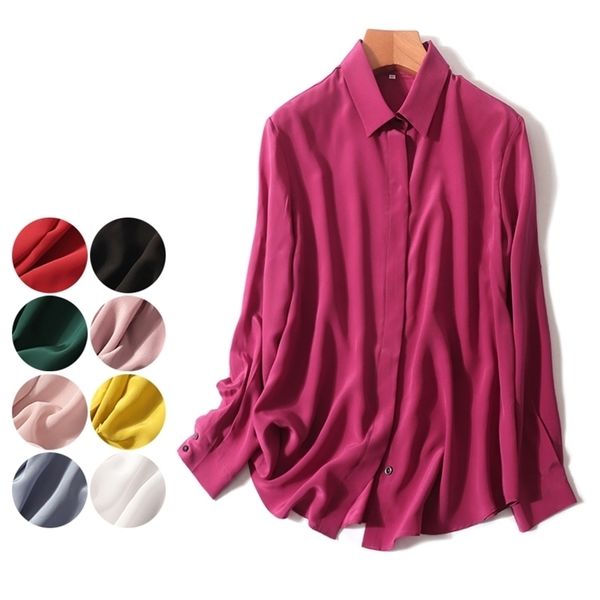 women's blouses shirts 100 natural silk blouses multicolor office long sleeve real silk blouse for women office wear shirts work blous, White
women's blouses shirts 100 natural silk blouses multicolor office long sleeve real silk blouse for women office wear shirts work blous, White