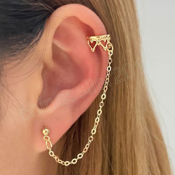 fashion gold color crown ear clips earrings for women simple hollow heart long tassel ear cuffs jewelry, Silver
fashion gold color crown ear clips earrings for women simple hollow heart long tassel ear cuffs jewelry, Silver