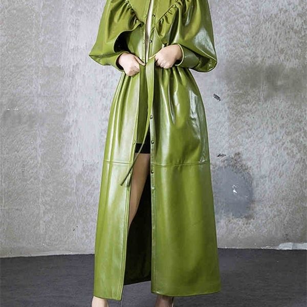 women's trench coats lautaro autumn green black maxi soft faux leather trench coat for women designer long stylish elegant luxury retro, Tan;black
women's trench coats lautaro autumn green black maxi soft faux leather trench coat for women designer long stylish elegant luxury retro, Tan;black