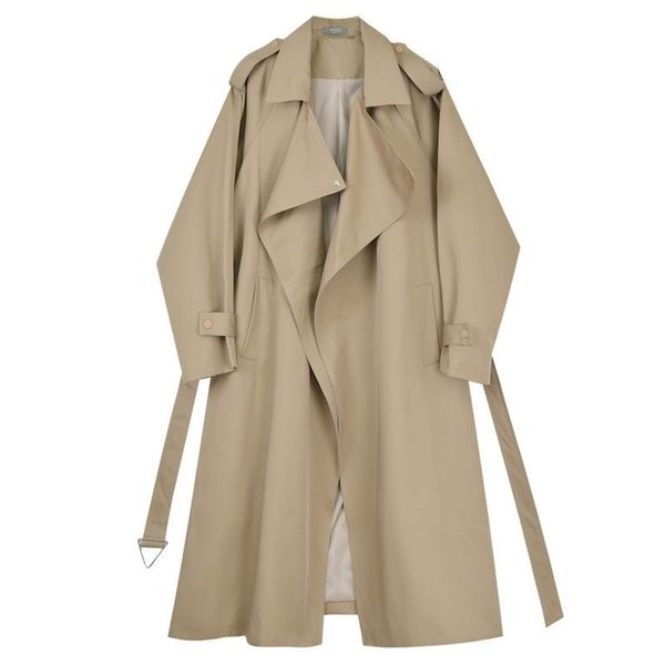 women's trench coats women casual long trench coat with sashes england style women windbreaker classic chic office ladies outerwear abr, Tan;black