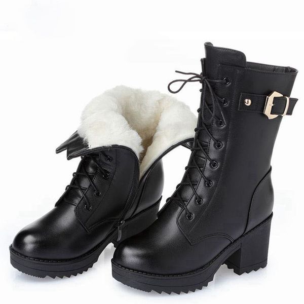 boots winter leather women thick wool warm high heeled genuine boot female snow shoes 220924, Black
boots winter leather women thick wool warm high heeled genuine boot female snow shoes 220924, Black