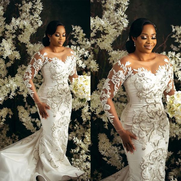 gorgeous mermaid wedding dresses bridal gown scoop neck lace applique beading ruffles plus size custom made beach beach country vestido de n, White
gorgeous mermaid wedding dresses bridal gown scoop neck lace applique beading ruffles plus size custom made beach beach country vestido de n, White