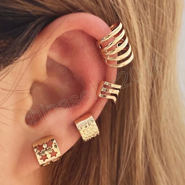 fashion ear cuffs female minimalism gold color hollow star open ear clip for women 2022 trend woman jewelry party gifts, Silver
fashion ear cuffs female minimalism gold color hollow star open ear clip for women 2022 trend woman jewelry party gifts, Silver