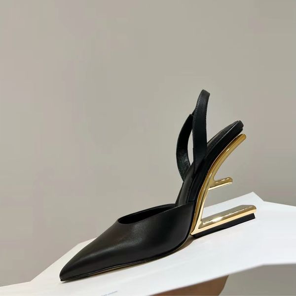 f-line metal heel women's formal shoes leather pointy cut out high heels fashion baotou back empty luxury designer party dress shoes 35, Black
f-line metal heel women's formal shoes leather pointy cut out high heels fashion baotou back empty luxury designer party dress shoes 35, Black