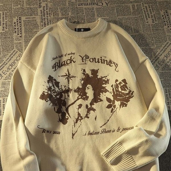 womens sweaters vintage harajuku sweaters hip hop streetwear sweater oneck rose rross print autumn winter oversize women pullover sweater 2, White;black
womens sweaters vintage harajuku sweaters hip hop streetwear sweater oneck rose rross print autumn winter oversize women pullover sweater 2, White;black