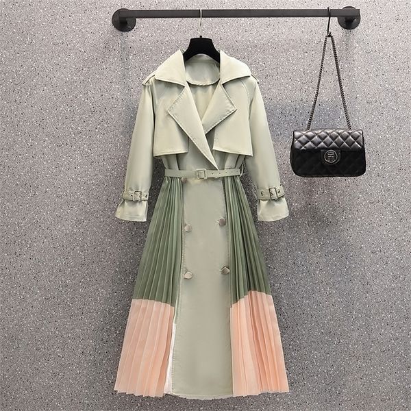 women's trench coats chic womens hit color windbreaker spring fall korean loose long overcoat female british pleated trench coat with b, Tan;black
women's trench coats chic womens hit color windbreaker spring fall korean loose long overcoat female british pleated trench coat with b, Tan;black