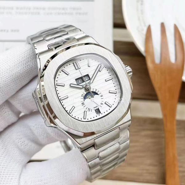 mens designer watches sporty elegant 5726 nautilus watch moonswatch steel 42mm silver moon phase calendar dark automatic mechanical wristwat, Slivery;brown
mens designer watches sporty elegant 5726 nautilus watch moonswatch steel 42mm silver moon phase calendar dark automatic mechanical wristwat, Slivery;brown