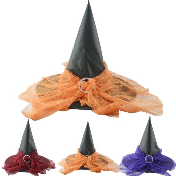 factory direct sale halloween gauze red black purple yellow yarn party wizard witch festival hats, Blue;gray
factory direct sale halloween gauze red black purple yellow yarn party wizard witch festival hats, Blue;gray