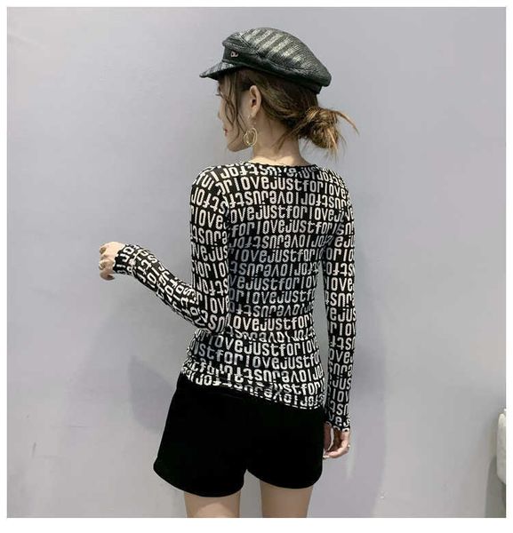 women's t-shirt new t-shirt women letter printed long sleeve o-neck stretchy spring autumn cotton tee shirt 2021 women clothing t10802a, White
women's t-shirt new t-shirt women letter printed long sleeve o-neck stretchy spring autumn cotton tee shirt 2021 women clothing t10802a, White