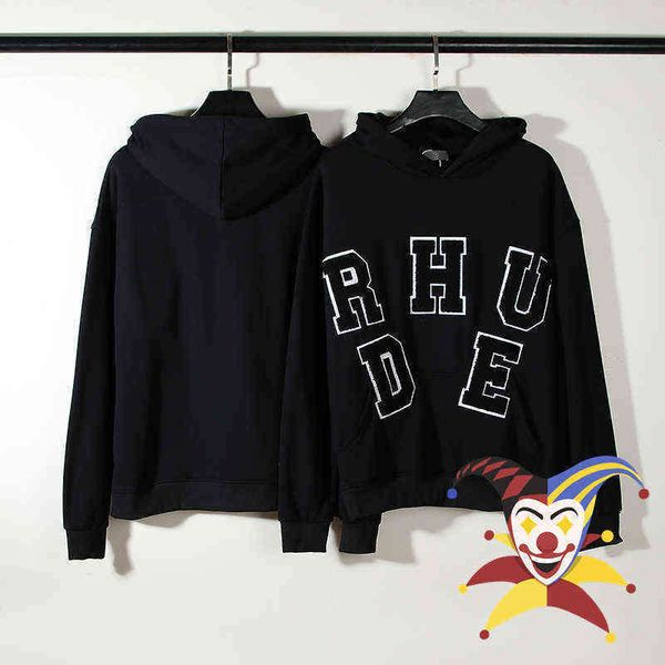 hoodie men's sweatshirts 2022fw rhude men women vintage chenille patch pullover hooded, Black
hoodie men's sweatshirts 2022fw rhude men women vintage chenille patch pullover hooded, Black