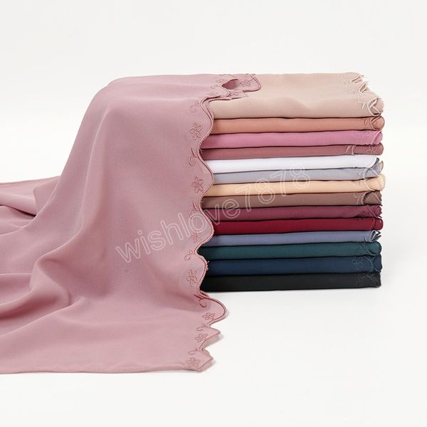 fashion plain chiffon hijab scarf muslim shawls headscarf wraps embroidery headband islamic turbans bandana solid scarf, Blue;gray
fashion plain chiffon hijab scarf muslim shawls headscarf wraps embroidery headband islamic turbans bandana solid scarf, Blue;gray