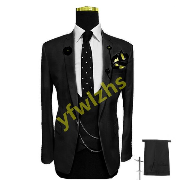 men suits one button groom tuxedos notch lapel groomsmen wedding/prom/dinner man blazer jacket pants ttwo buttonsie vest w750, Black;gray
men suits one button groom tuxedos notch lapel groomsmen wedding/prom/dinner man blazer jacket pants ttwo buttonsie vest w750, Black;gray