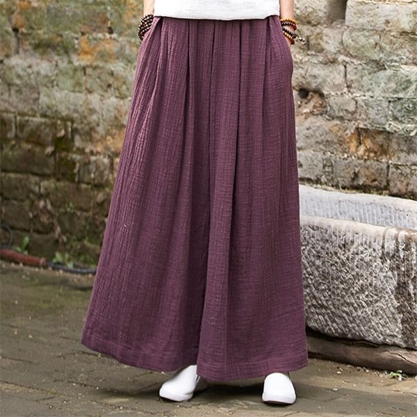 women's pants capris johnature women wide leg pants elastic waist women trouser summer casual cotton linen soft loose pants 220923, Black;white
women's pants capris johnature women wide leg pants elastic waist women trouser summer casual cotton linen soft loose pants 220923, Black;white