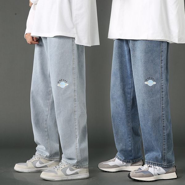men's jeans autumn 4color loose streetwear hip hop men universe printing simple straight leg wide leg denim pants trousers 220923, Blue
men's jeans autumn 4color loose streetwear hip hop men universe printing simple straight leg wide leg denim pants trousers 220923, Blue